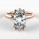 Anillo de Compromiso Balance - Marquesa en oro rosa - vista 1