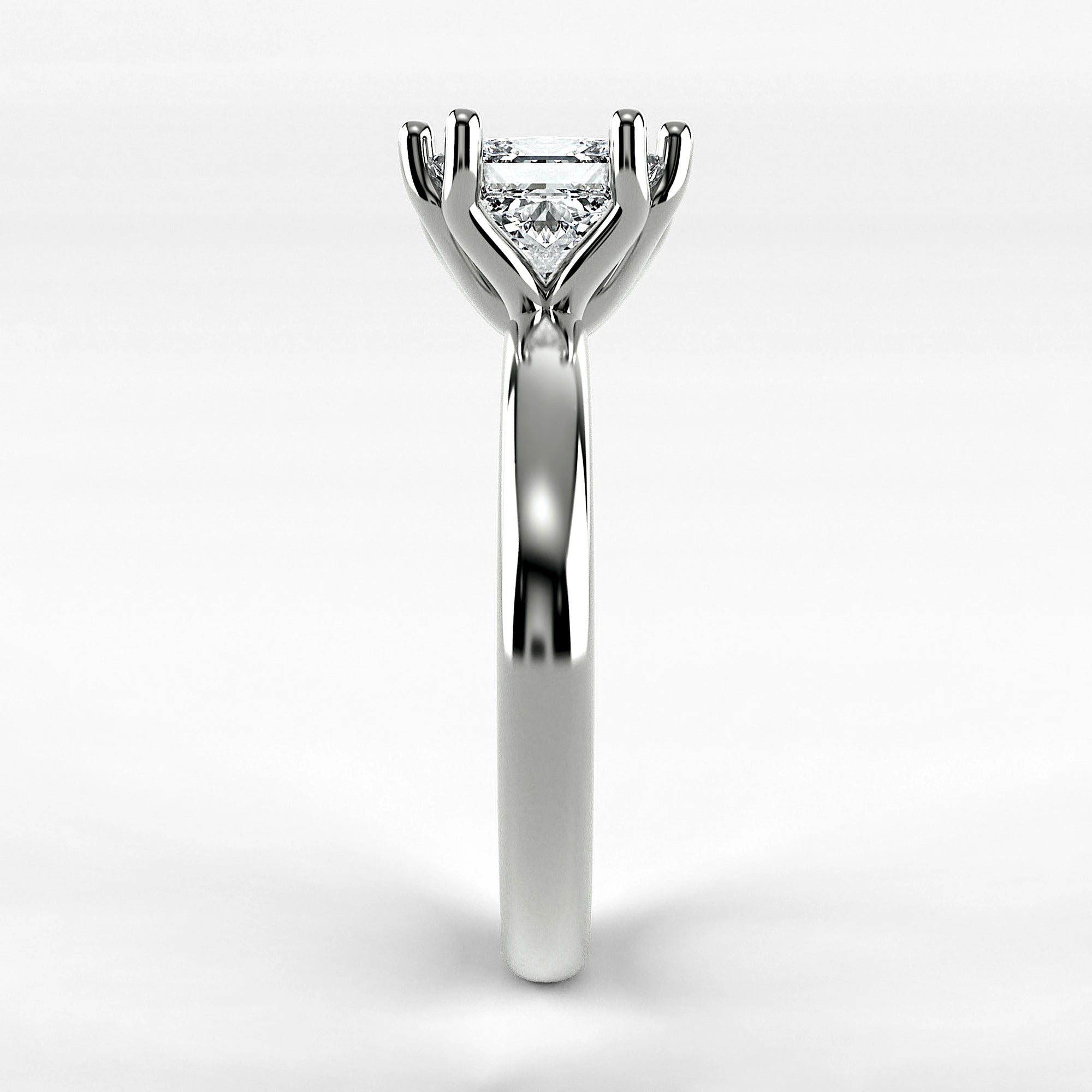 Anillo de Compromiso Balance - Princess en oro blanco - vista 2