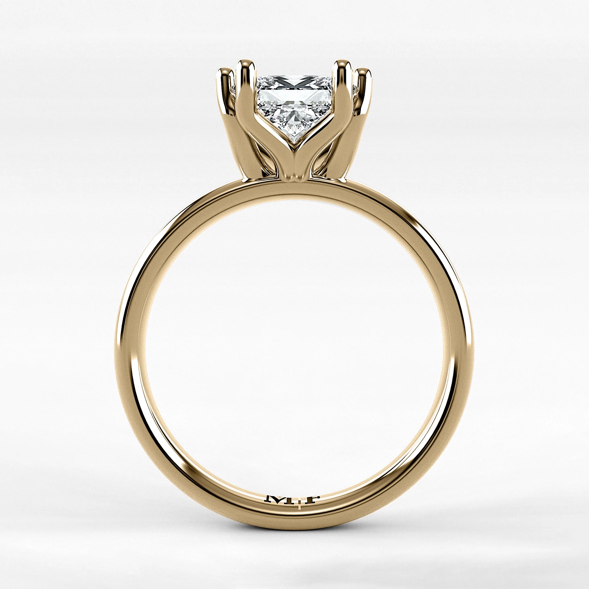Anillo de Compromiso Balance - Princess en oro amarillo - vista 3