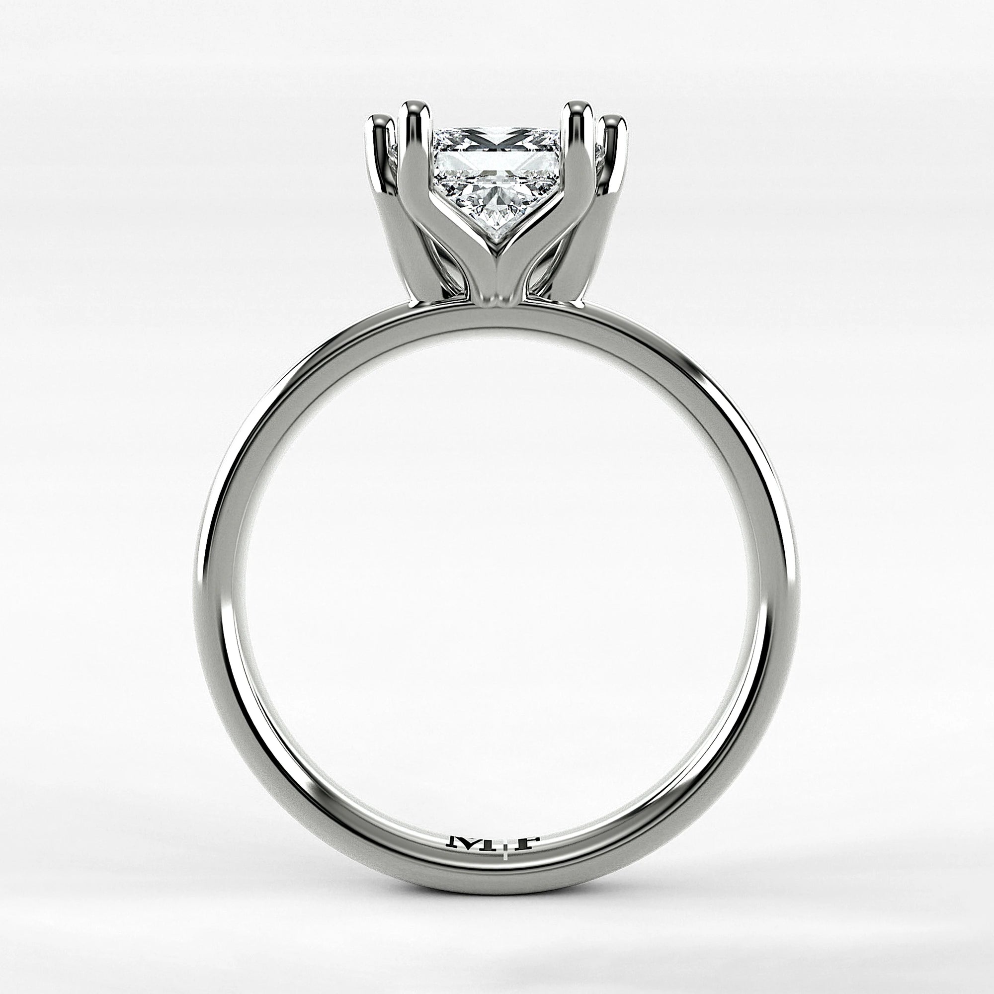 Anillo de Compromiso Balance - Princess en oro blanco - vista 3