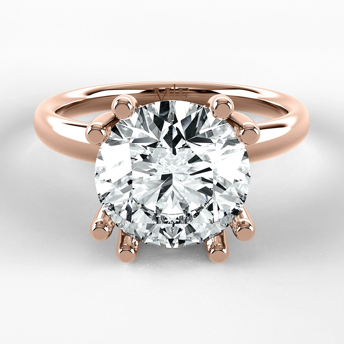 Anillo de Compromiso Balance - Redondo en oro rosa - vista 1