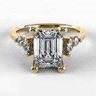 Anillo de Compromiso Constelación - Esmeralda en oro amarillo - vista 1