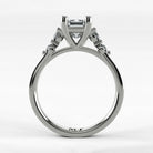 Anillo de Compromiso Constelación - Esmeralda en oro blanco - vista 3