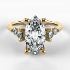 Anillo de Compromiso Constelación - Marquesa en oro amarillo - vista 1