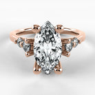 Anillo de Compromiso Constelación - Marquesa en oro rosa - vista 1