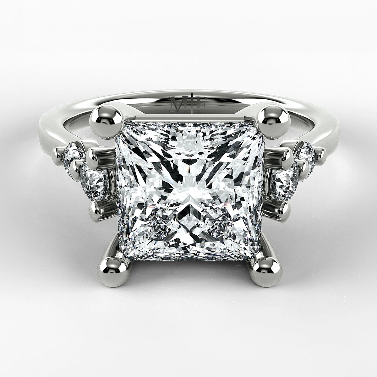 Anillo de Compromiso Constelación - Princess en oro blanco - vista 1