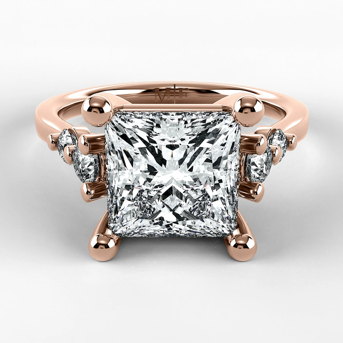 Anillo de Compromiso Constelación - Princess en oro rosa - vista 1