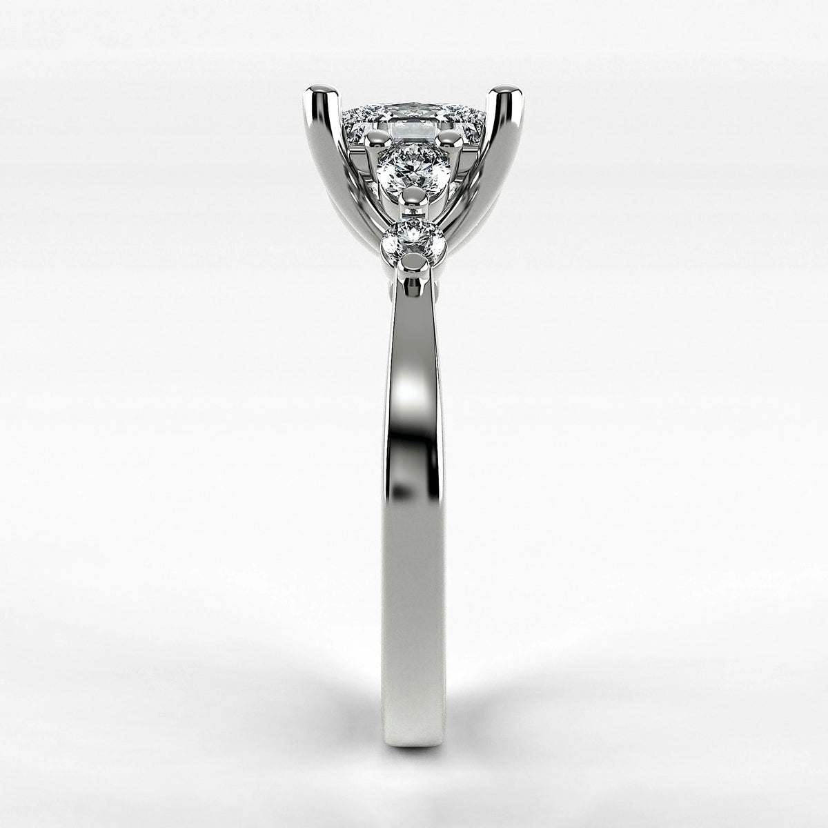 Anillo de Compromiso Constelación - Princess en oro blanco - vista 2