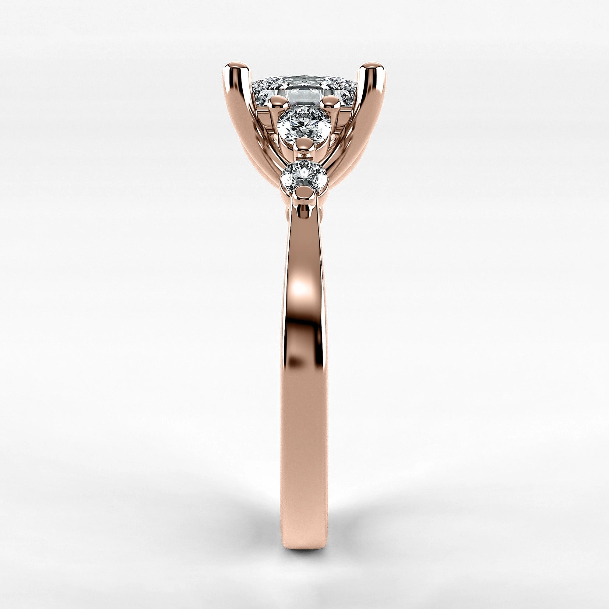 Anillo de Compromiso Constelación - Princess en oro rosa - vista 2