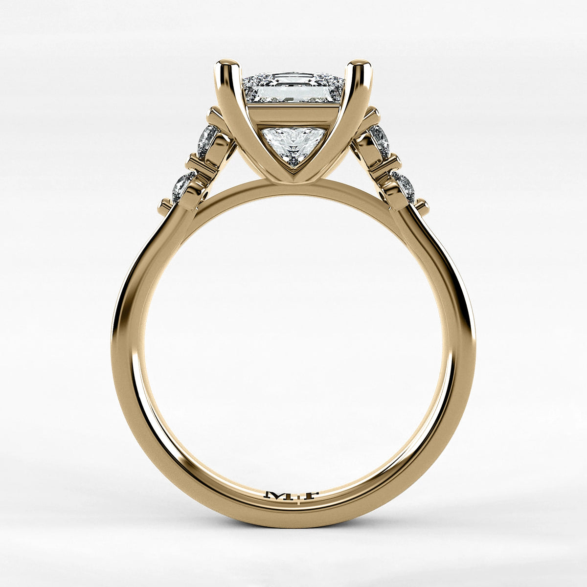 Anillo de Compromiso Constelación - Princess en oro amarillo - vista 3