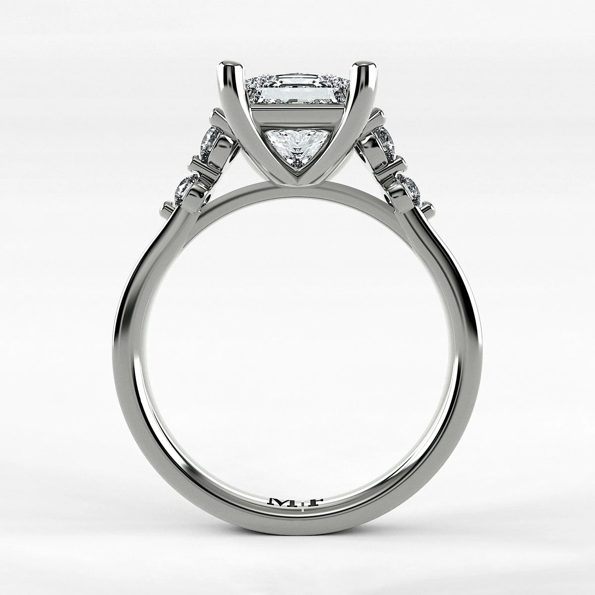 Anillo de Compromiso Constelación - Princess en oro blanco - vista 3