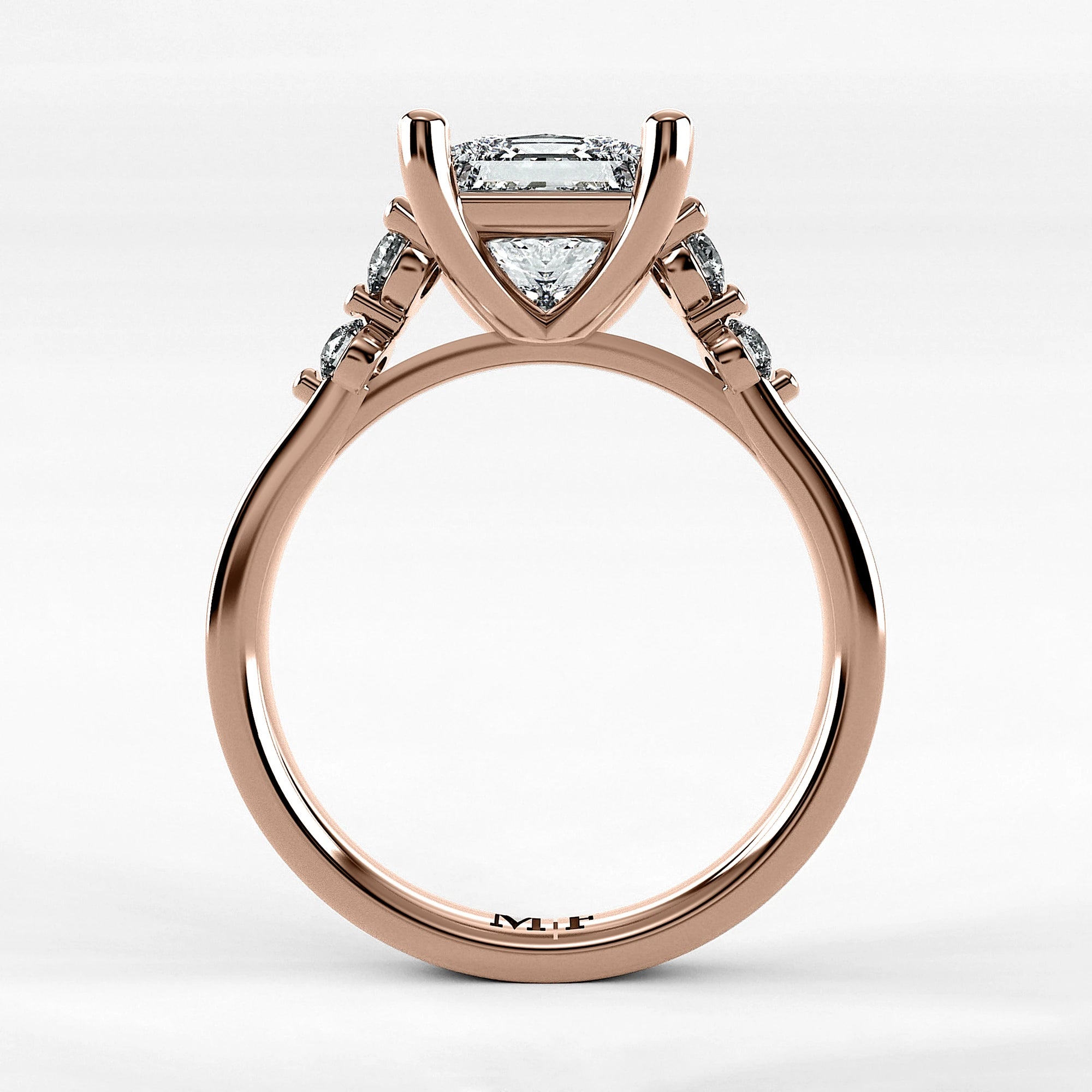 Anillo de Compromiso Constelación - Princess en oro rosa - vista 3