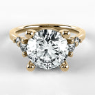 Anillo de Compromiso Constelación - Redondo en oro amarillo - vista 1