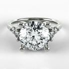 Anillo de Compromiso Constelación - Redondo en oro blanco - vista 1