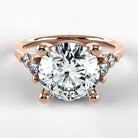 Anillo de Compromiso Constelación - Redondo en oro rosa - vista 1