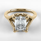 Anillo de Compromiso Apertura - Esmeralda en oro amarillo - vista 1