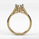 Anillo de Compromiso Apertura - Esmeralda en oro amarillo - vista 3