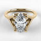 Anillo de Compromiso Apertura - Marquesa en oro amarillo - vista 1