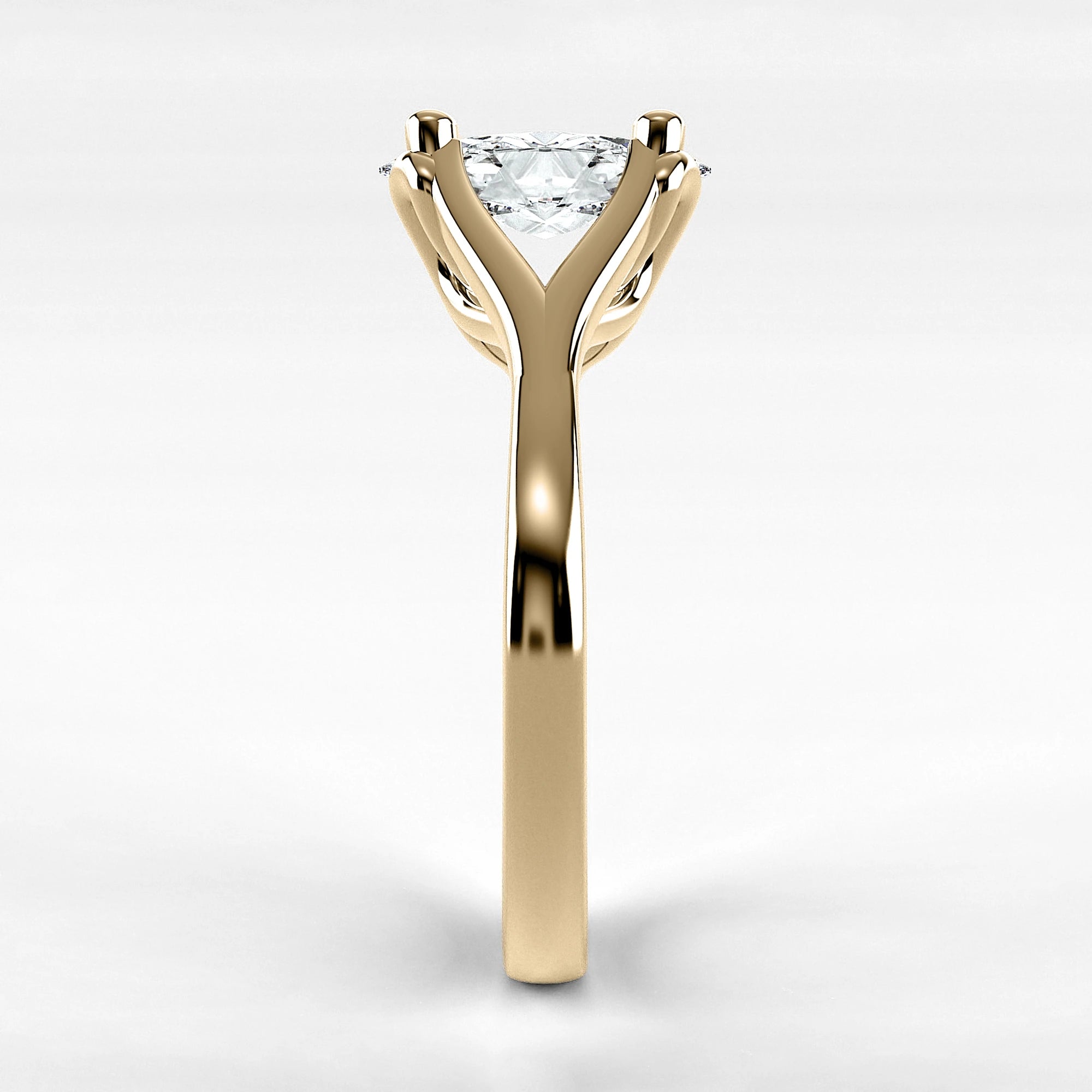 Anillo de Compromiso Apertura - Marquesa en oro amarillo - vista 2