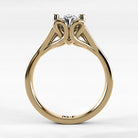 Anillo de Compromiso Apertura - Oval en oro amarillo - vista 3