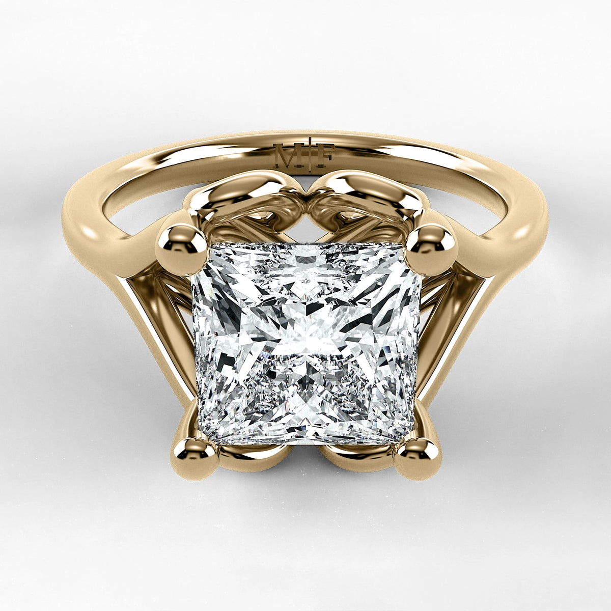 Anillo de Compromiso Apertura - Princess en oro amarillo - vista 1