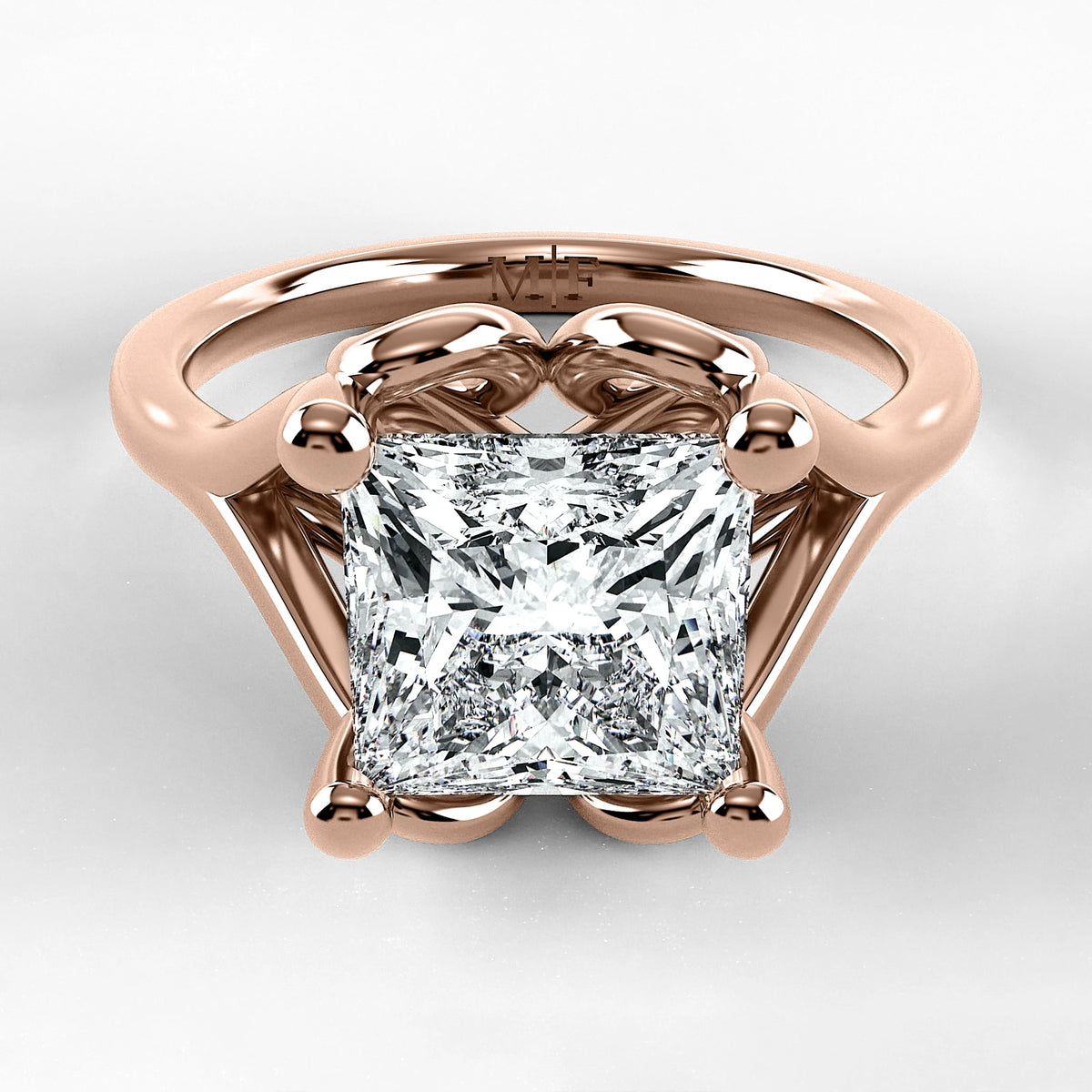 Anillo de Compromiso Apertura - Princess en oro rosa - vista 1