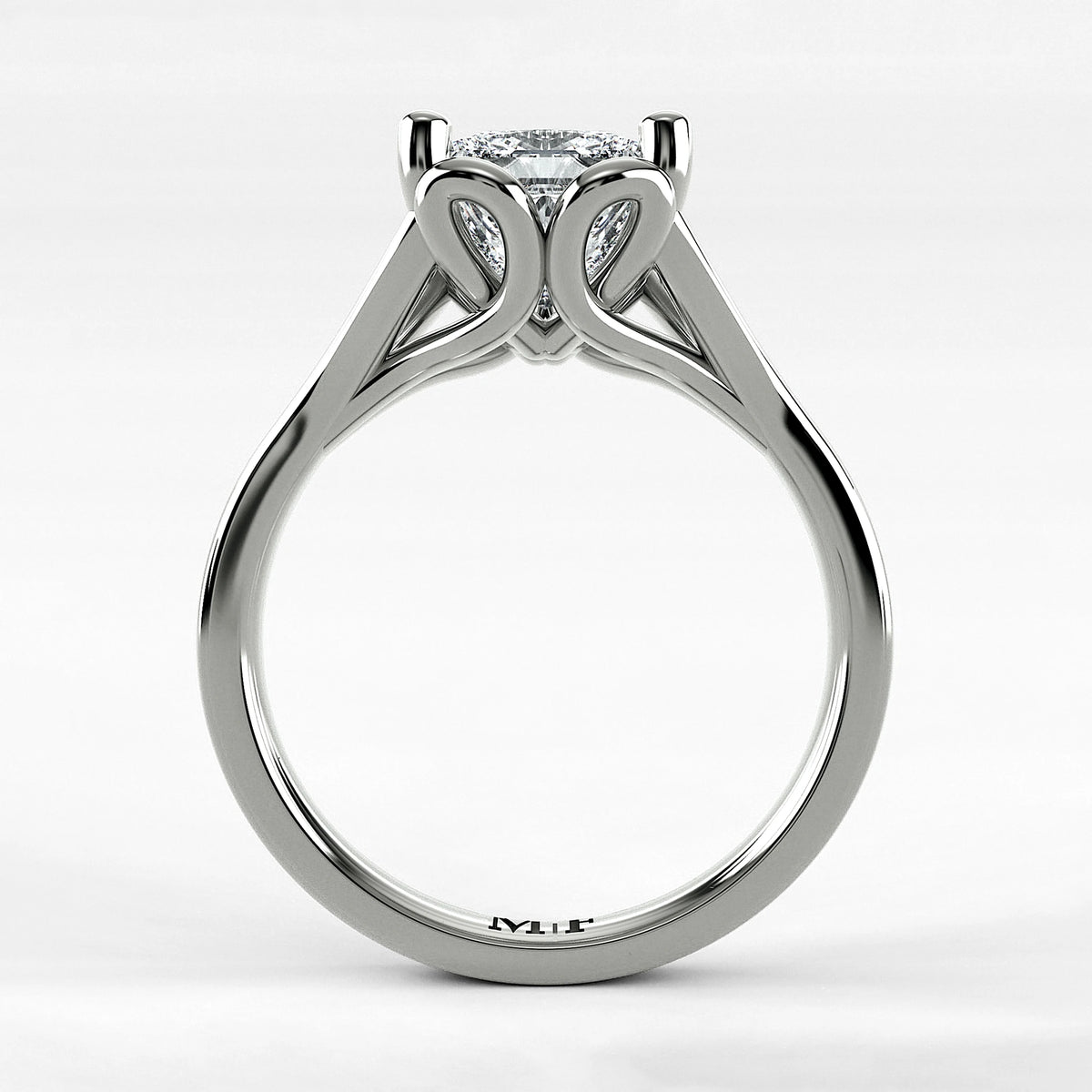 Anillo de Compromiso Apertura - Princess en oro blanco - vista 3