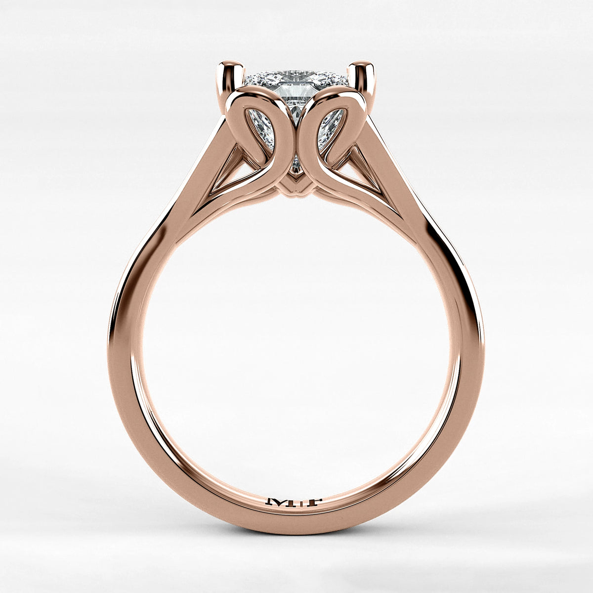 Anillo de Compromiso Apertura - Princess en oro rosa - vista 3