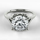 Anillo de Compromiso Apertura - Redondo en oro blanco - vista 1