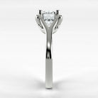 Anillo de Compromiso Apertura - Redondo en oro blanco - vista 2