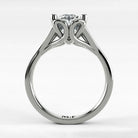 Anillo de Compromiso Apertura - Redondo en oro blanco - vista 3
