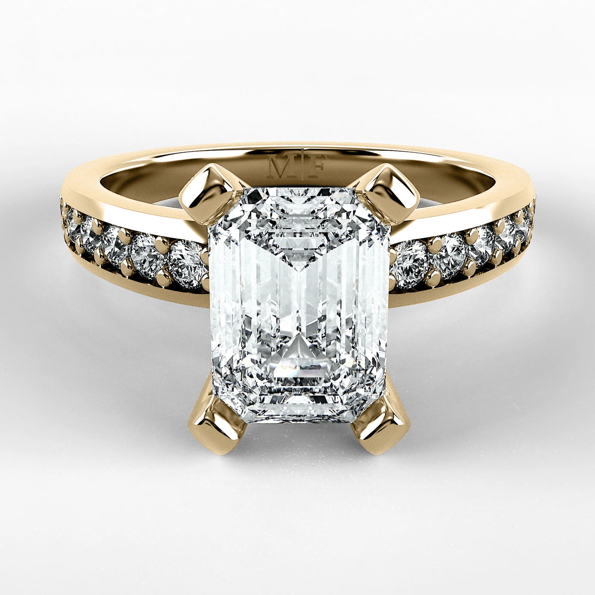 Anillo de Compromiso Pulso - Esmeralda en oro amarillo - vista 1
