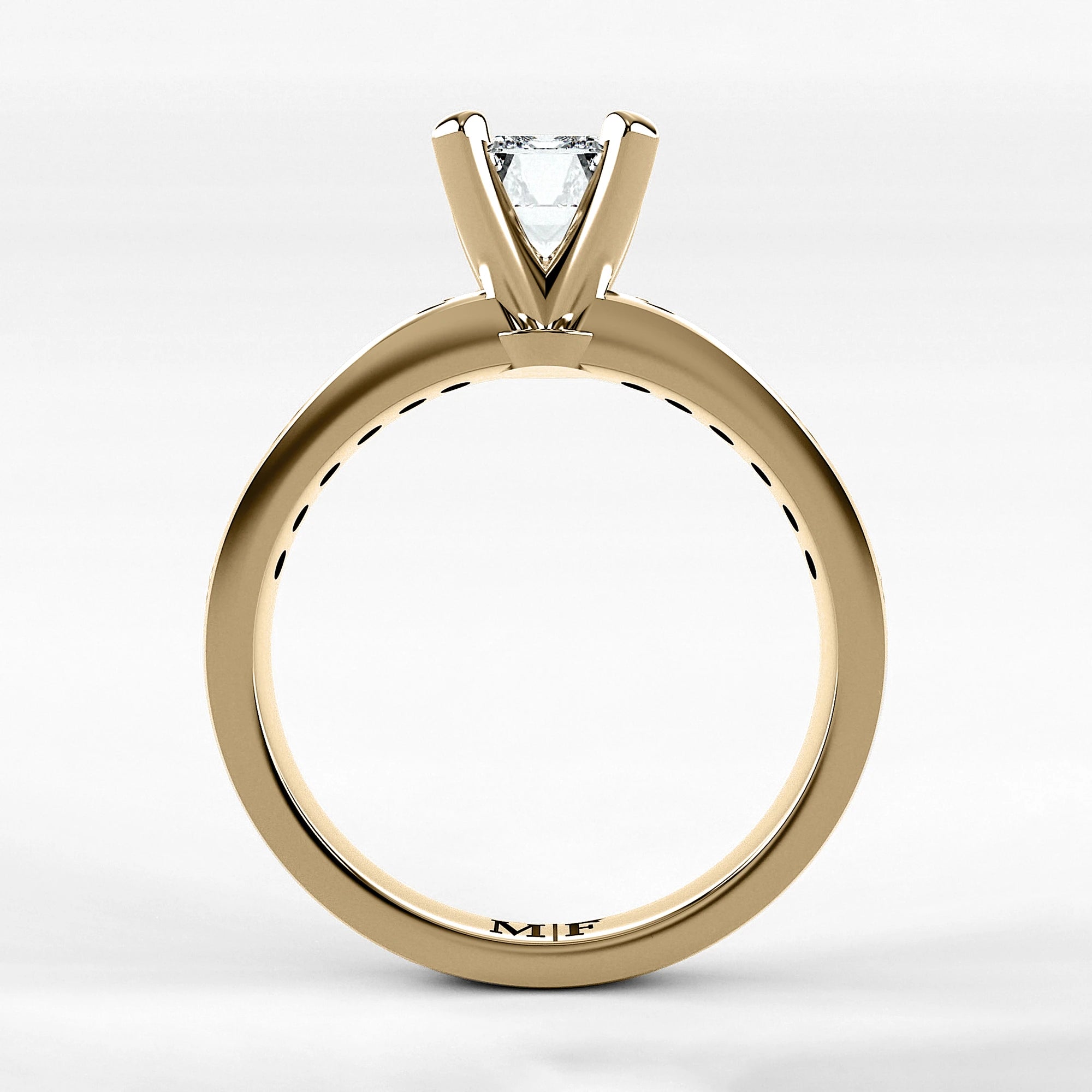 Anillo de Compromiso Pulso - Esmeralda en oro amarillo - vista 3