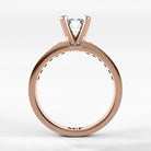 Anillo de Compromiso Pulso - Esmeralda en oro rosa - vista 3