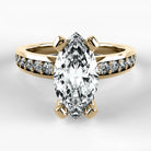 Anillo de Compromiso Pulso - Marquesa en oro amarillo - vista 1