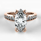 Anillo de Compromiso Pulso - Marquesa en oro rosa - vista 1
