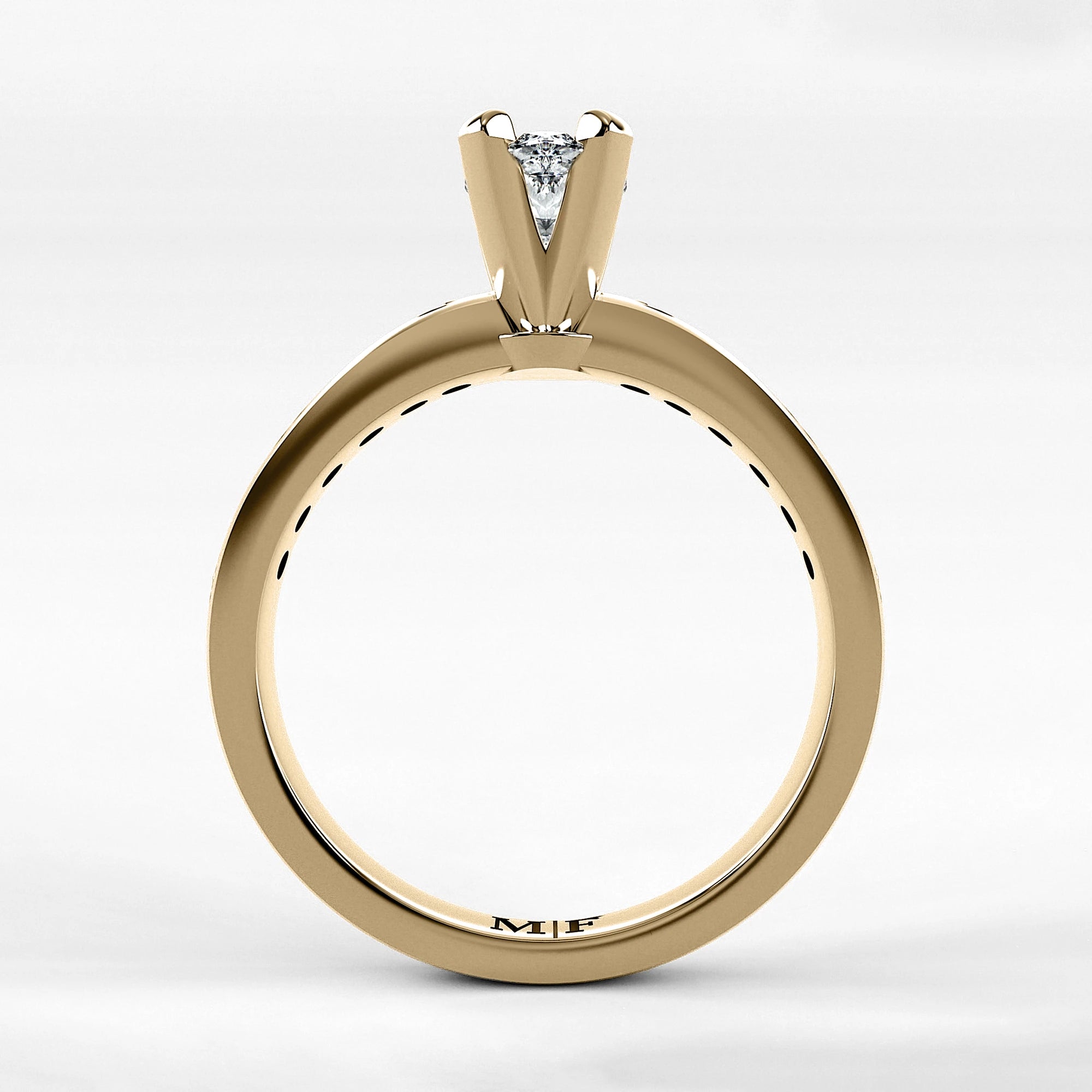 Anillo de Compromiso Pulso - Marquesa en oro amarillo - vista 3