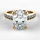 Anillo de Compromiso Pulso - Oval en oro amarillo - vista 1