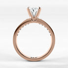 Anillo de Compromiso Pulso - Oval en oro rosa - vista 3