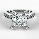 Anillo de Compromiso Pulso - Princess en oro blanco - vista 1