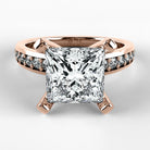 Anillo de Compromiso Pulso - Princess en oro rosa - vista 1