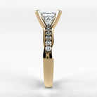 Anillo de Compromiso Pulso - Princess en oro amarillo - vista 2