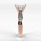 Anillo de Compromiso Pulso - Princess en oro rosa - vista 2