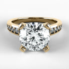 Anillo de Compromiso Pulso - Redondo en oro amarillo - vista 1