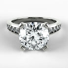 Anillo de Compromiso Pulso - Redondo en oro blanco - vista 1