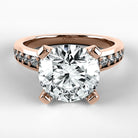 Anillo de Compromiso Pulso - Redondo en oro rosa - vista 1