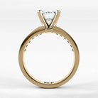 Anillo de Compromiso Pulso - Redondo en oro amarillo - vista 3