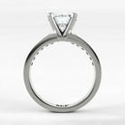 Anillo de Compromiso Pulso - Redondo en oro blanco - vista 3