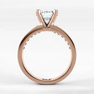 Anillo de Compromiso Pulso - Redondo en oro rosa - vista 3