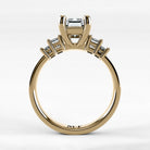 Anillo de Compromiso Eje - Esmeralda en oro amarillo - vista 3